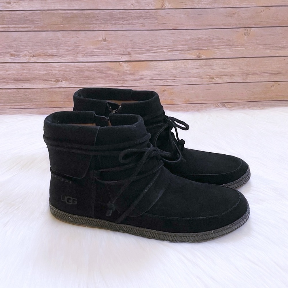UGG Women’s Reid Ankle Moccasin Black Booties
